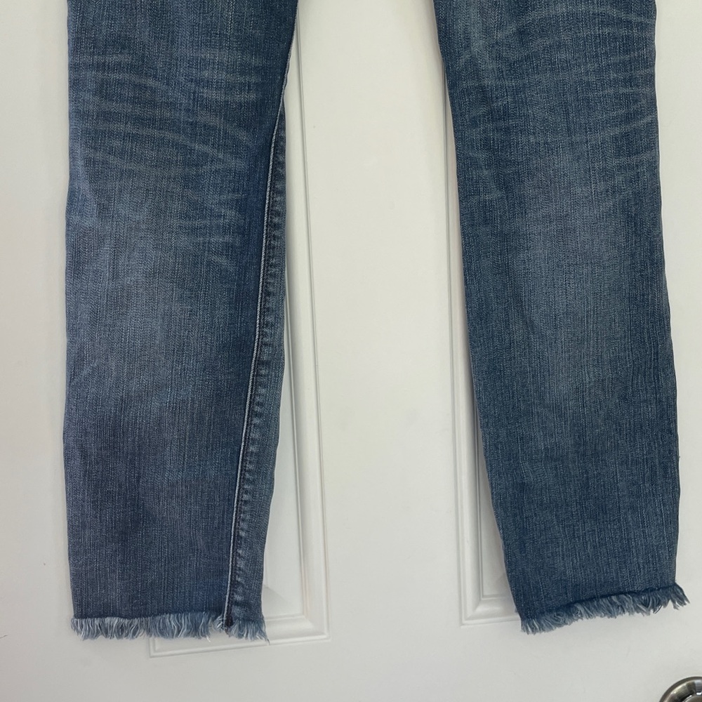 Express Ripped Skinny Ankle Mid Rise Jeans - Picture 3 of 6